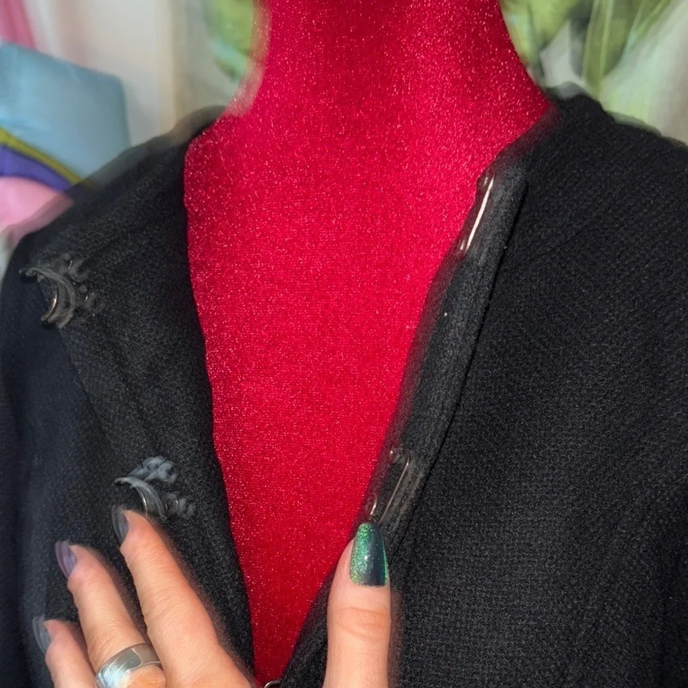 Cynthia Rowley Black Blazer with Structured Lines - Picture 3 of 11